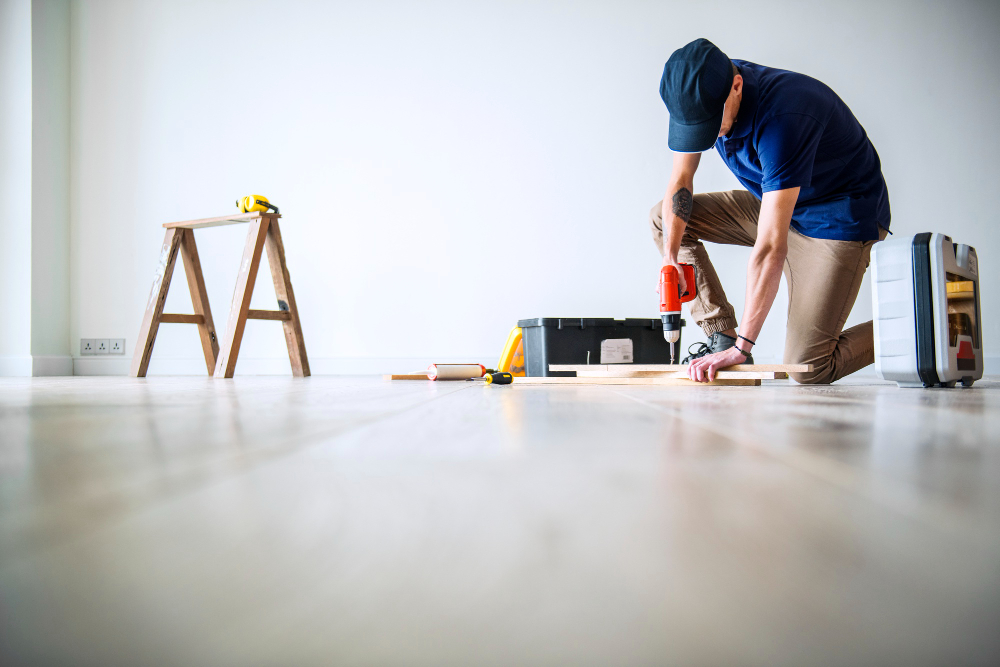 man working with tools